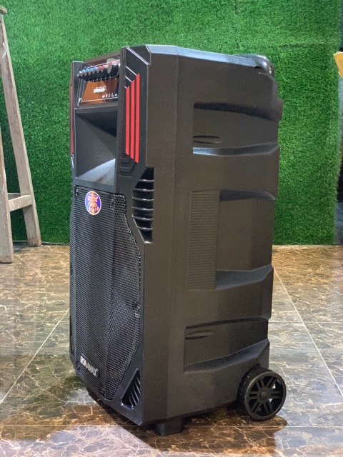 Loa kéo di động Ronamax F12  Hàng chính hãng, Loa công suất lớn bass 3 tấc ấm thanh cực hay + Kèm 2 micro