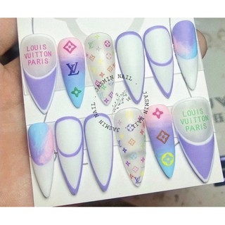 [Mã NHUQAD giảm 10% đơn 100k] [NAILBOX] Móng úp thiết kế sẵn thương hiệu LV có làm theo yêu cầu