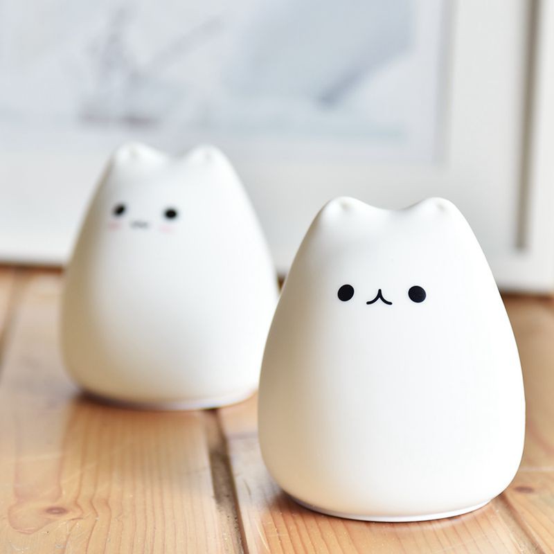 Cartoon Shaped Pat Light Lamp Soft Silicone Nightlight(Popular Cat)