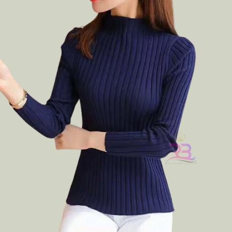This Moon Special Áo Dệt Kim Cổ Lọ / Khuy Măng Sét Lớn Mẫu Mới Nhất Cho Nữ