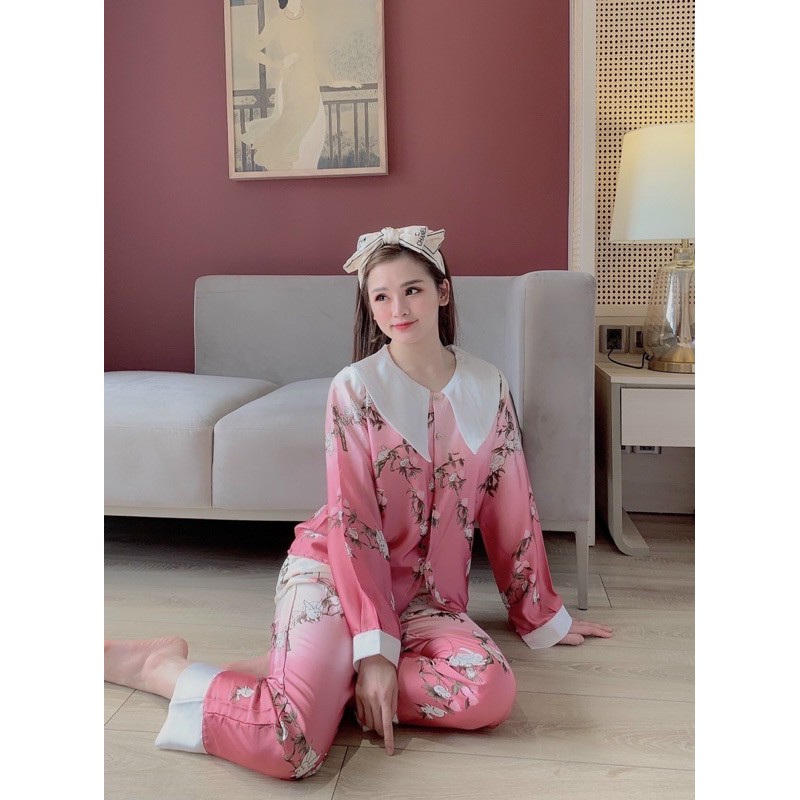KÈM HÌNH THẬTBộ pijama bèo tiểu thư hàng cao cấp chuẩn mịn đẹp