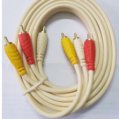 Cáp loa AV 6 đầu hoa sen RCA dài 1.8/3/5/10M cao cấp HJD