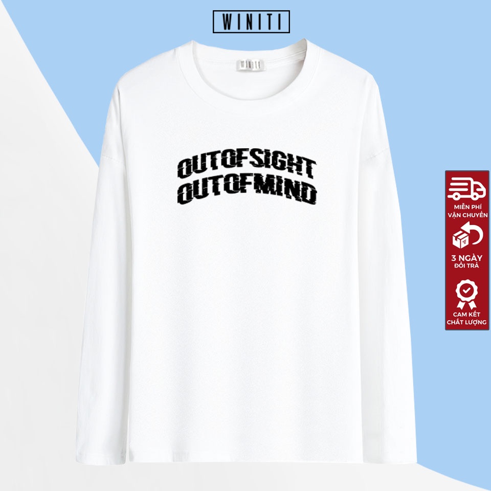 Áo thun dài tay unisex phông nam nữ cotton basic form suông rộng phong cách Hàn Quốc Out Of Winiti