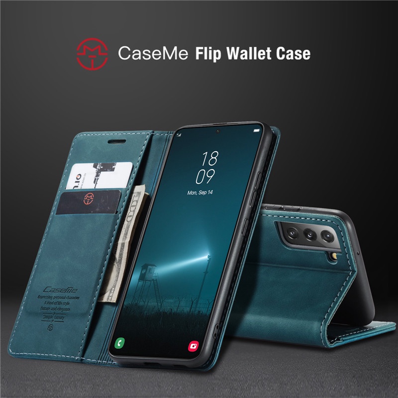 Thời Trang! Ốp Điện Thoại Da Gập Có Ngăn Đựng Thẻ Cho Samsung Galaxy S22 S21 FE S20 Ultra Plus S20 FE S22+ S21+ S20+