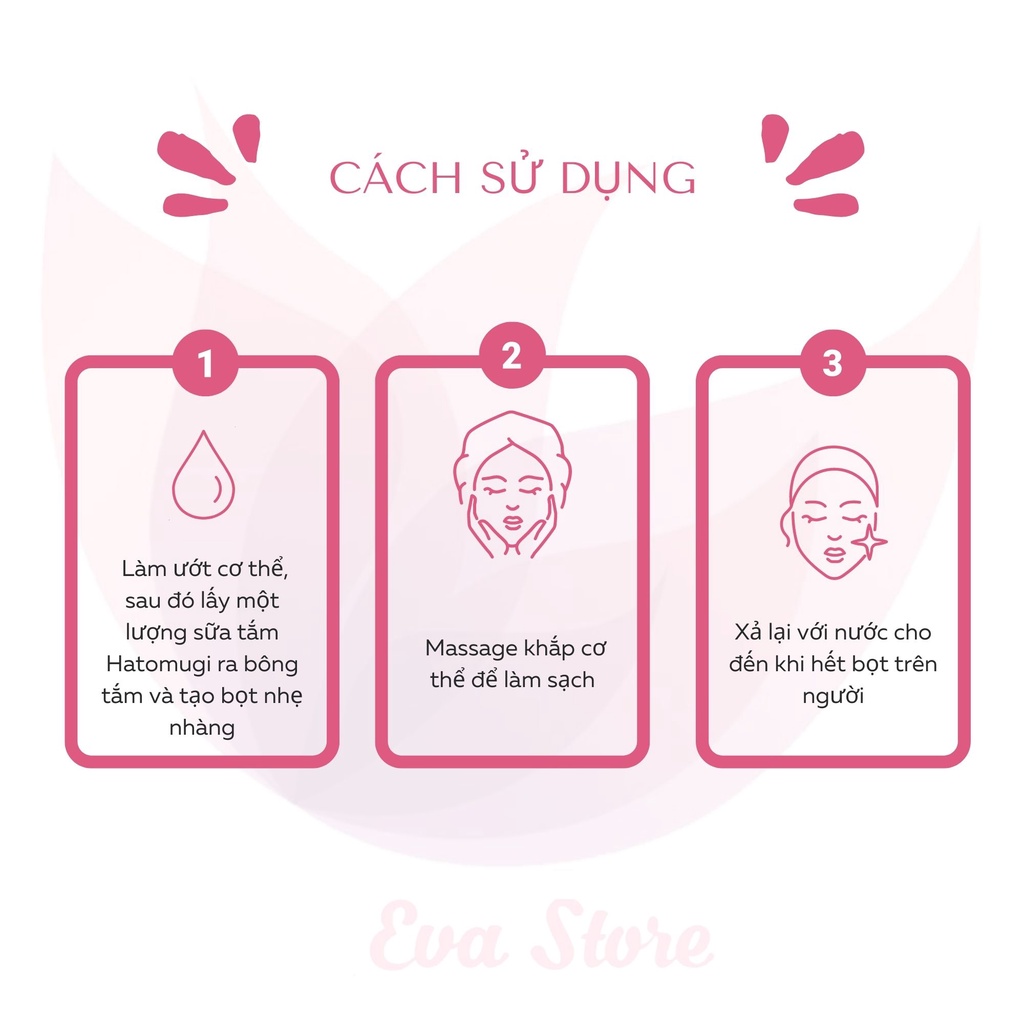 Sữa tắm Hatomugi trắng da ý dĩ nhật bản Moisturizing Washing