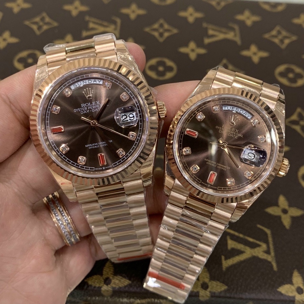 Đồng Hồ Nam RoLex Máy cơ Automatic Day-Date Nhật 2 lịch