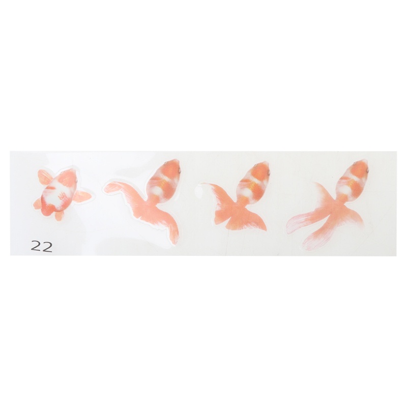 Set 10 Tấm Hình Dán Cá Koi / Cá Koi 3D Bằng Nhựa Resin Dùng Trang Trí DIY