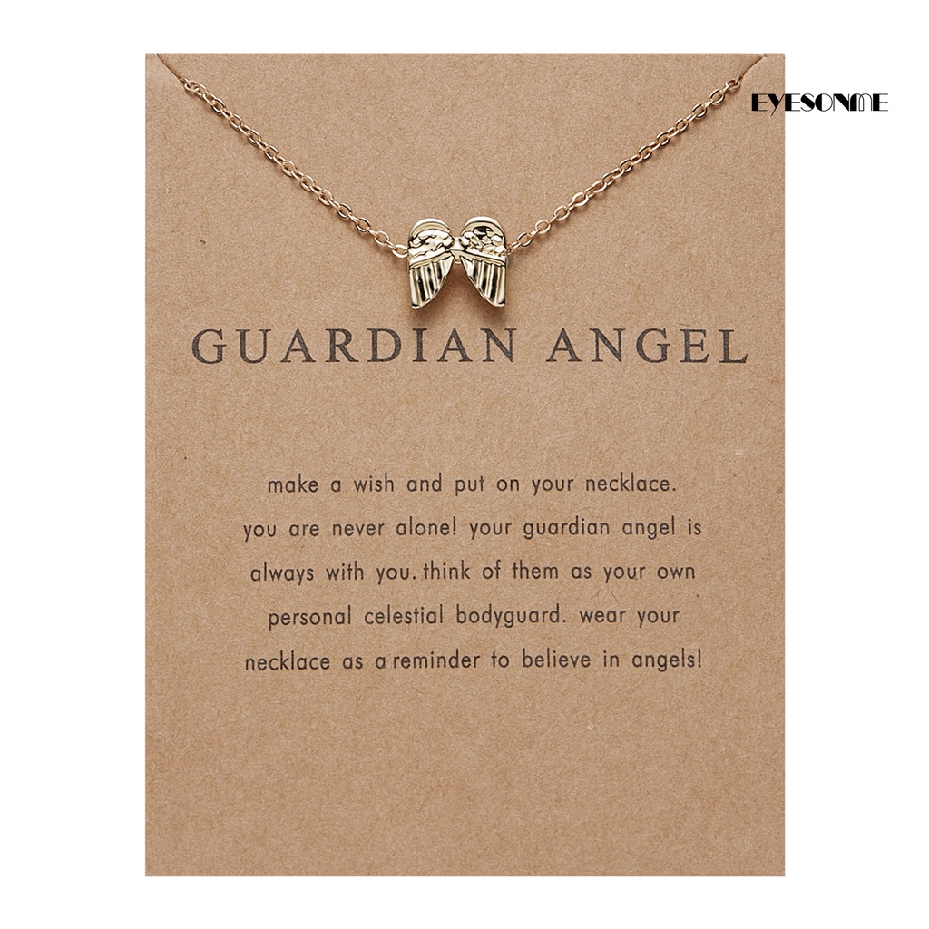 Dây Chuyền Hợp Kim Mặt Thẻ Hình Đôi Cánh Sáng Tạo Cho Nữ