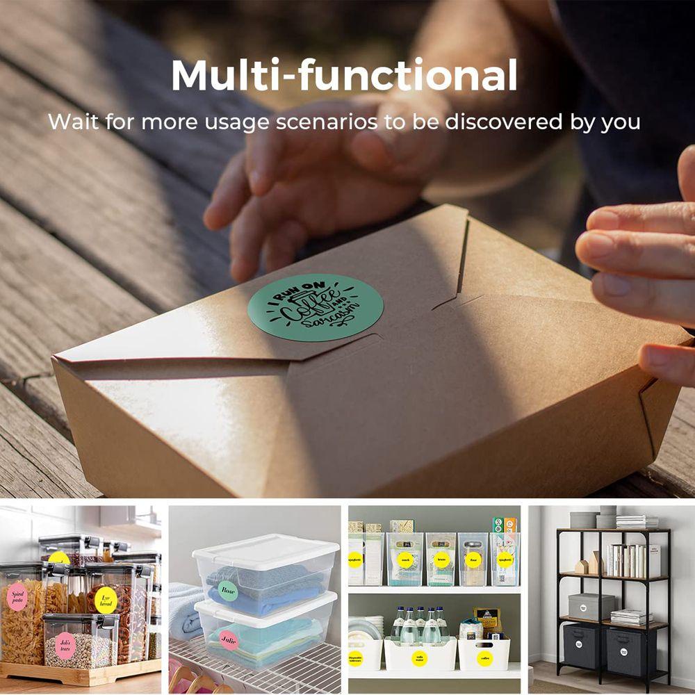 Nhãn Dán Nhiệt Trực Tiếp Tự Dính Hình Tròn Nhiều Màu Sắc 1 #