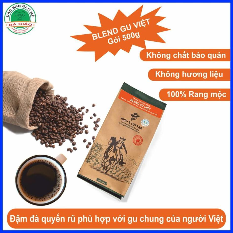 Cà Phê HẠT Men's Coffee, Dòng BLEND GU VIỆT Đặc Sản Buôn Ma Thuột (gói 500gr)