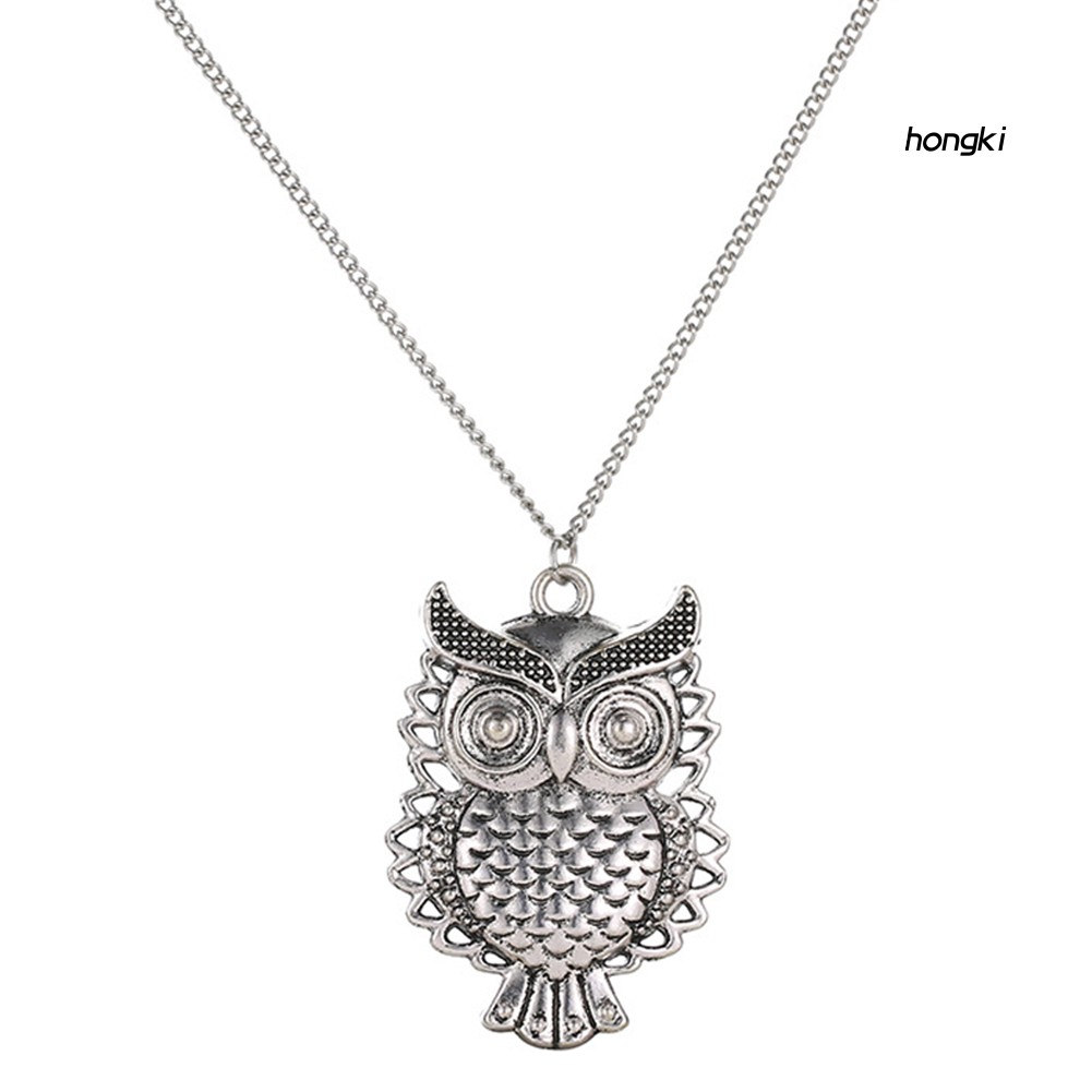 vòng cổ Hợp Kim Mặt Hình Cú Mèo Đính Đá Thời Trang Cho Nữ