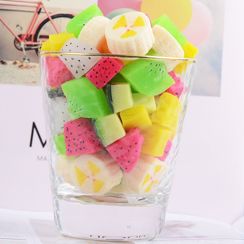 Mô hình 05 miếng trái cây dùng trang trí mô hình, tiểu cảnh Charm Slime