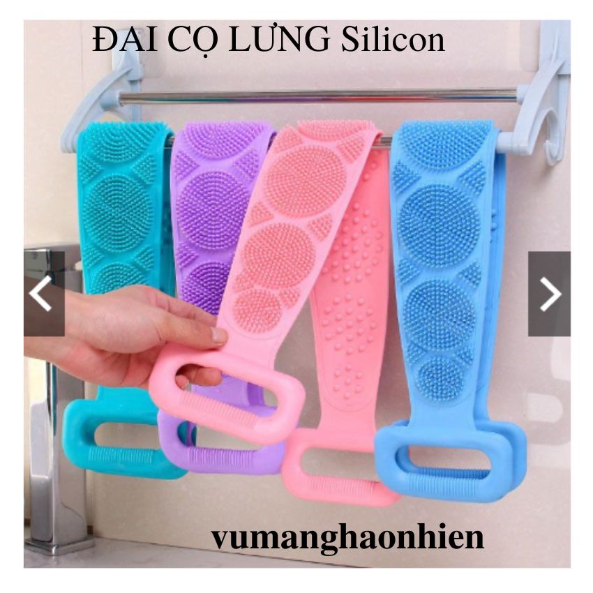 Dây cọ tắm 2 mặt, chà lưng, cọ lưng silicon đa năng - tiện dụng-HOÀPHAT