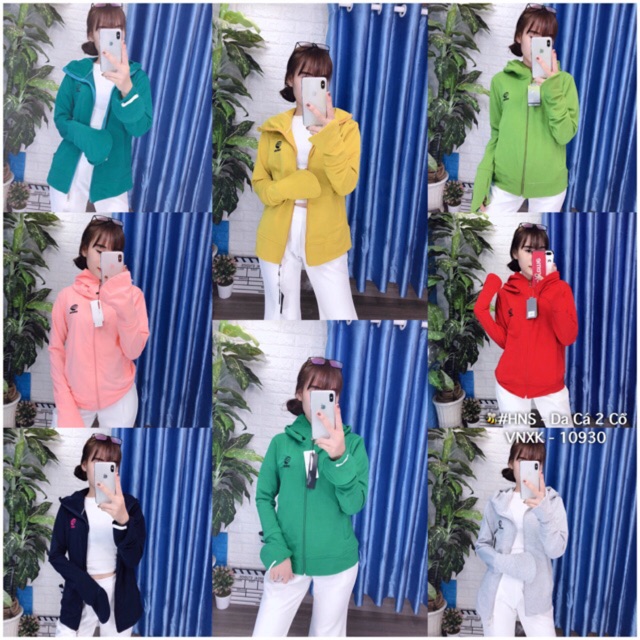 ÁO KHOÁC DA CÁ CHỐNG NẮNG  17 MÀU, SIZE M,L