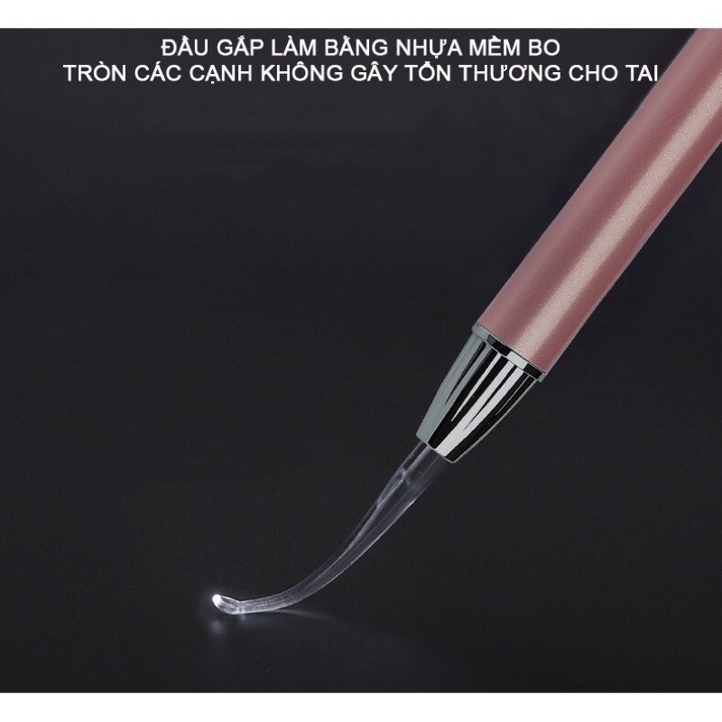 bộ dụng cụ lấy ráy tai có đèn, dụng cụ lấy ráy tai thông minh có hộp đựng, bộ 8 dụng cụ lấy ráy tai có đèn kèm hộp sài p