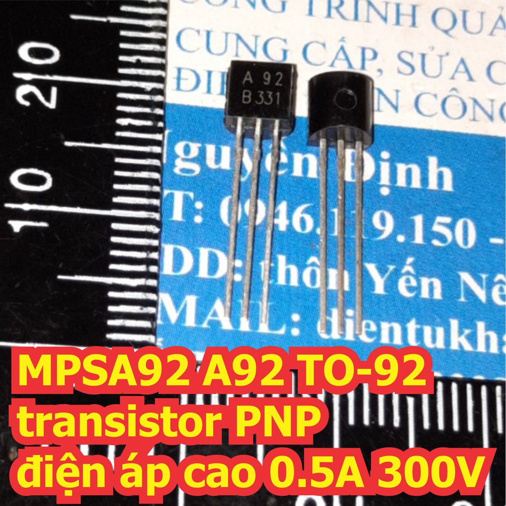 30 con MPSA92 A92 TO-92 transistor PNP điện áp cao 0.5A 300V kde7307
