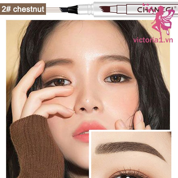 Microblading Tattoo Eyebrow Pencil Long Lasting Waterproof Fork Tip Makeup Ink Sketch Eye Brow Pen