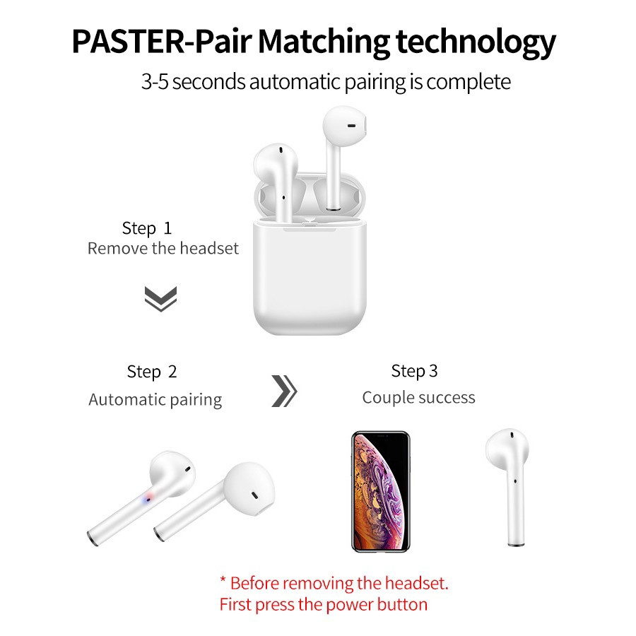 Tai Nghe i12 Chính Hãng Inpods 12 TWS Bluetooth 5.0