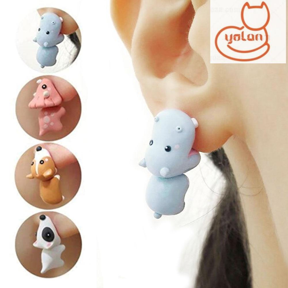 Khuyên tai hình động vật 3d xinh xắn thời trang cho nữ