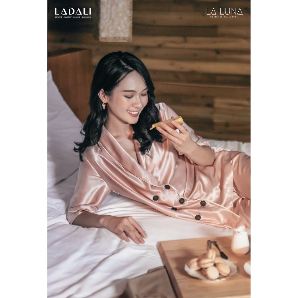 [HÀNG THIẾT KẾ] Bộ Pyjama Lụa Satin Cao Cấp  - BN21 Thương Hiệu Ladali