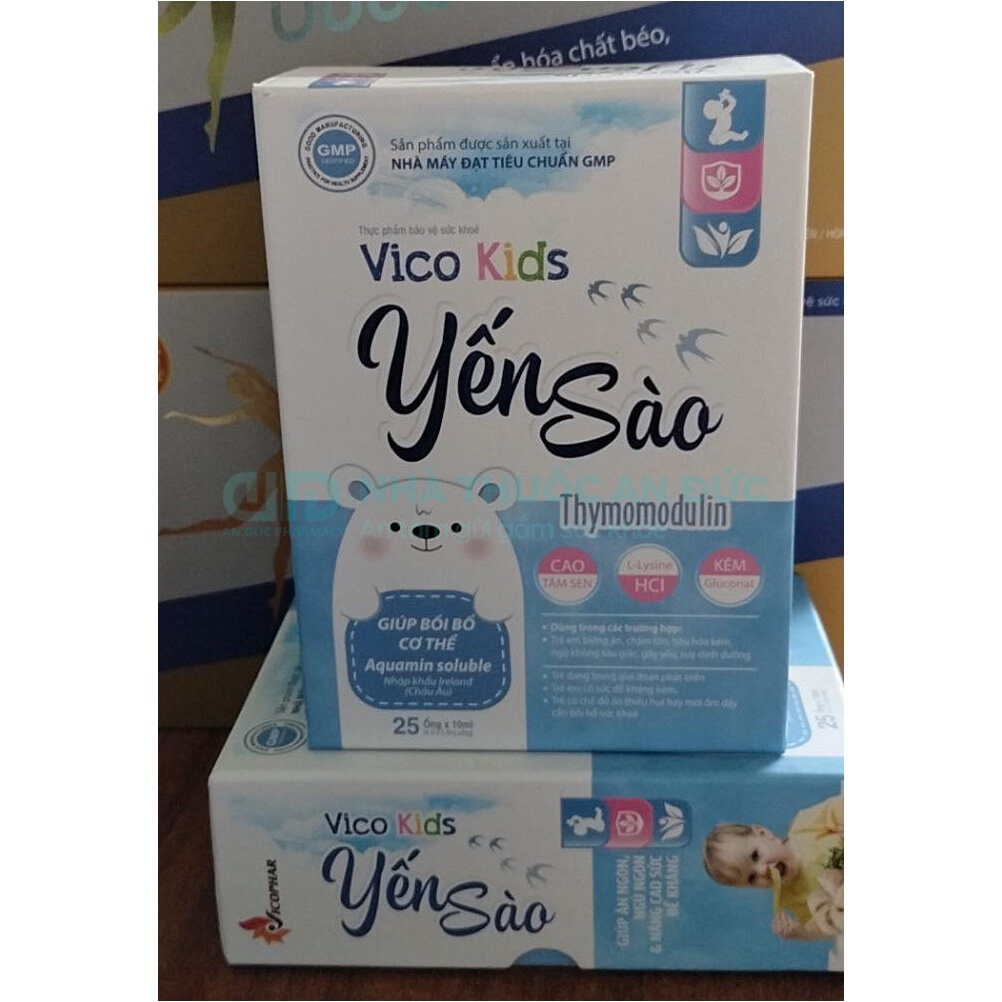 Yến Sào Vico Kids Thymomodulin Cho Trẻ Biếng Ăn Chậm Lớn, Kích Thích Tiêu Hoá Cho Bé – Nhà thuốc An Đức