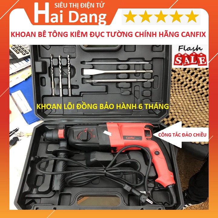 Khoan Bê Tông, Kiêm Máy Đục Tường 3 Chức Năng Khoan Chính Hãng Canfix Nội Địa Trung Quốc Bảo Hành 6 Tháng