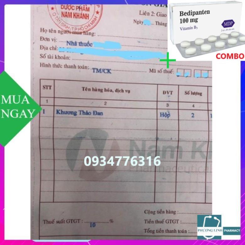 Combo Bedipanten 100mg +  [HỘP LỚN 120 VIÊN] - Viên Uống Xương Khớp Khương Thảo Đan HỘP 120 VIÊN