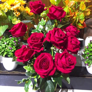 🌹🌹hoa hồng lụa đẹp giống thật 