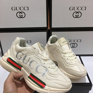 Giày thể thao Guci chunky trắng kem