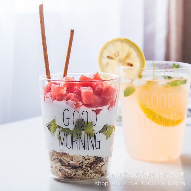 Ly thủy tinh good morning 400ml ,