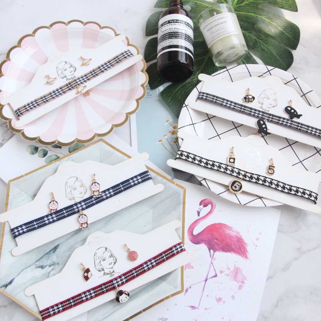 Vòng cổ Choker handmade Mặt Họa Tiết Hoạt Hình Phong Cách Nhật Bản Ngọt Ngào