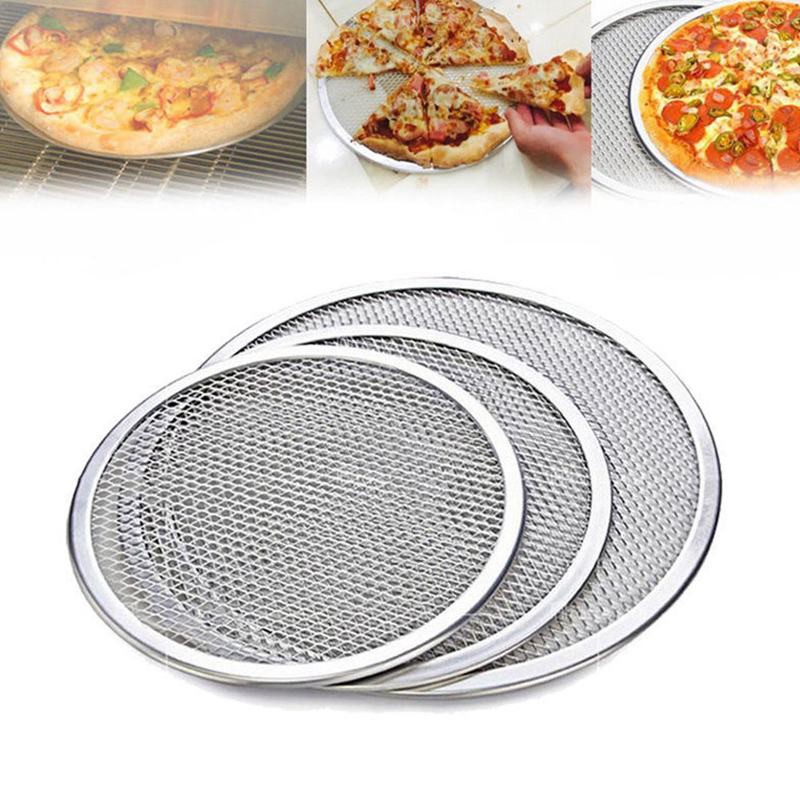 【Ready Stock】Round Pizza Oven Baking Tray Grate Nonstick Mesh Net(9 Inch)