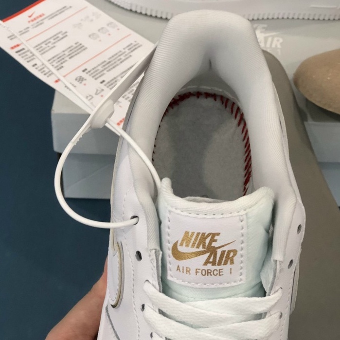 Giày Air Force 1 ESS Metallic Gold, AF1 viền vàng gold nam nữ bản cao cấp mới nhất