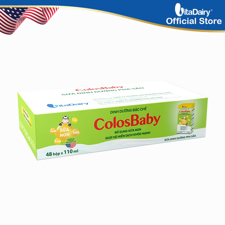 Lốc 4 hộp Sữa bột pha sẵn ColosBaby 110ml/hộp