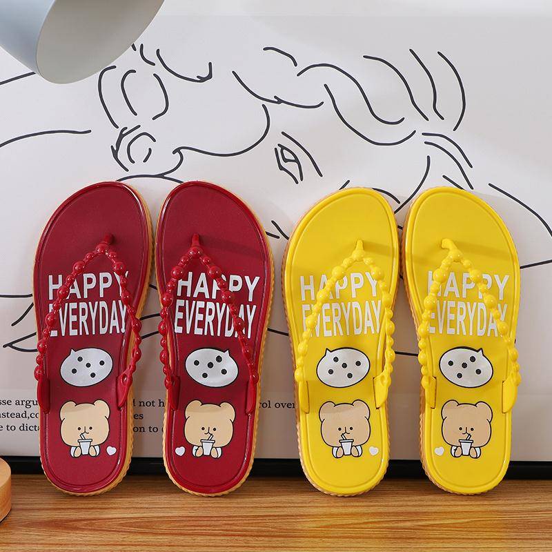Dép tông nữ Dép Xỏ Ngón Đế Dày Bằng Cao Su Mềm Chống Trượt Thời Trang Mùa Hè