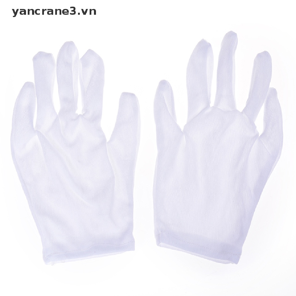 1 Đôi Găng Tay Trắng Bằng Cotton Hóa Trang Halloween yancrane3.vn