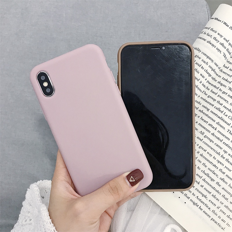 Ốp Điện Thoại Silicon Đơn Giản Cho iPhone 13 12 11 Pro Max XS Max XR X 8 7 Plus