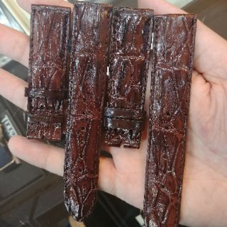 Dây đồng hồ da cá sấu thật 100% handmade