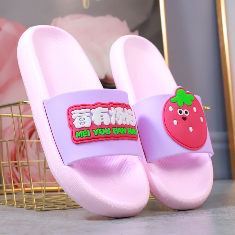 Dép đi trong nhà MS Cha22041208 đế dày chống trượt hình trái cây dễ thương thời trang mùa hè dành cho nữ