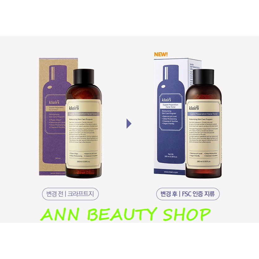 Nước hoa hồng Klairs Supple Preperation Toner 180ml | BigBuy360 - bigbuy360.vn