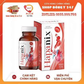 ✅ COMBO 3 HỘP HAPANIX VIÊN UỐNG 👍[Freeship] ❤️ HỖ TRỢ SỨC KHỎE HUYẾT ÁP, PHÒNG NGỪA ĐỘT QUỴ TIM MẠCH,GIẢM MỠ MÁU ỔN ĐỊNH