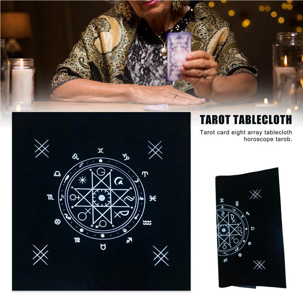 Khăn trải bàn họa tiết bài tarot cỡ 50x50cm