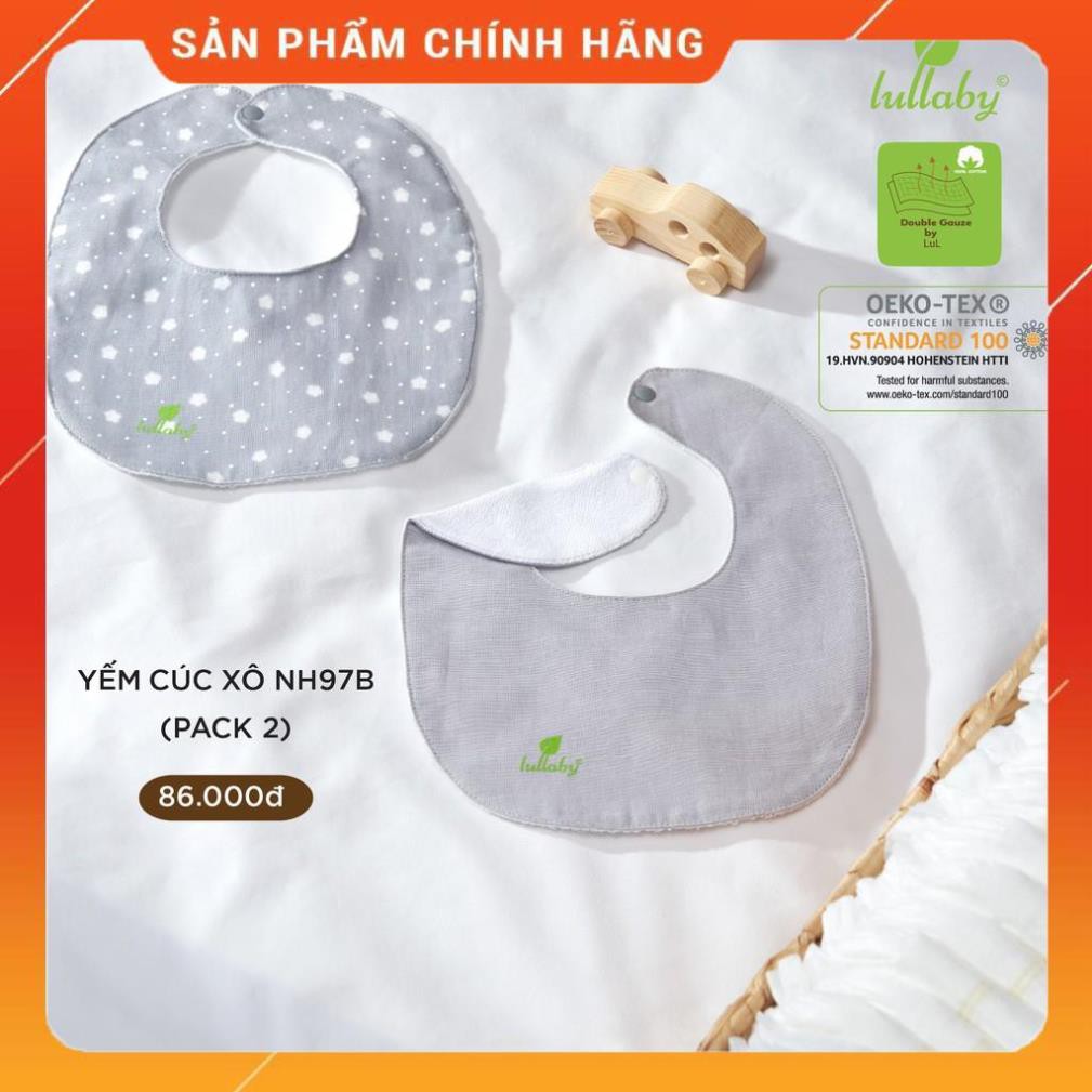 Xả hàng - Yếm cúc xô Lullaby cho bé - 1 set 2 chiếc [ Thời trang- chính hãng Lullaby Store]