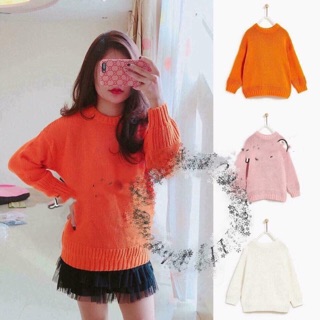 Áo len zara kid màu trắng sz 11-12