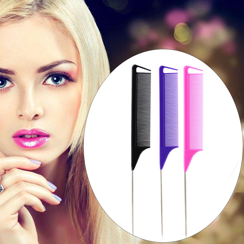 [Hàng mới về] Lược Tạo Kiểu Tóc Chuyên Nghiệp Bằng Kim Loại Chống Tĩnh Điện