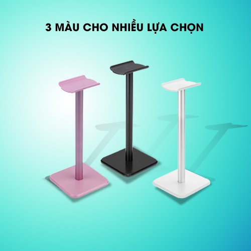 Giá đỡ tai nghe chụp tai thân nhôm chống trượt GTN01 đầu treo cao su chống xước cho tai nghe  chiều cao 235mm