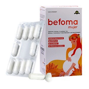 Sắt, acid folic và vitamin khoáng chất cho mẹ bầu Befoma  mujer hộp 30 viên