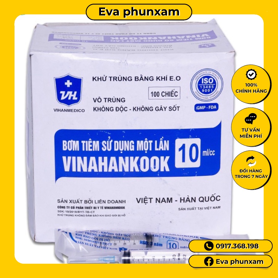 1 hộp Kim tiêm y tế 5cc 100c dùng trong spa thẫm mỹ viện lấy máu prp