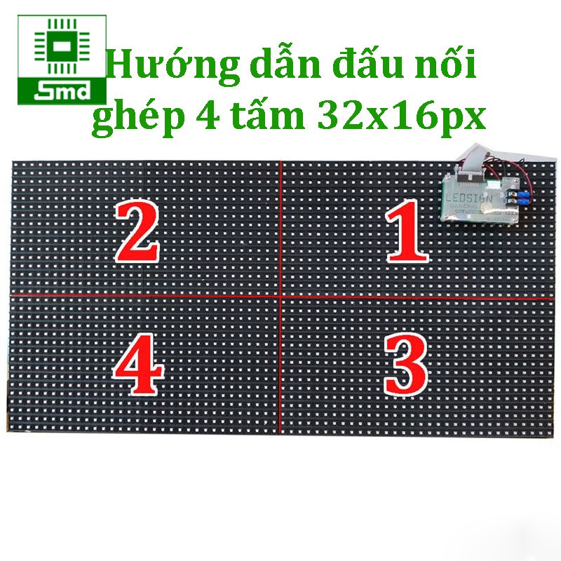 Mạch Đồng Hồ LED matrix Nháy Theo Nhạc Đa Sắc P5 hoặc 4 tấm P10