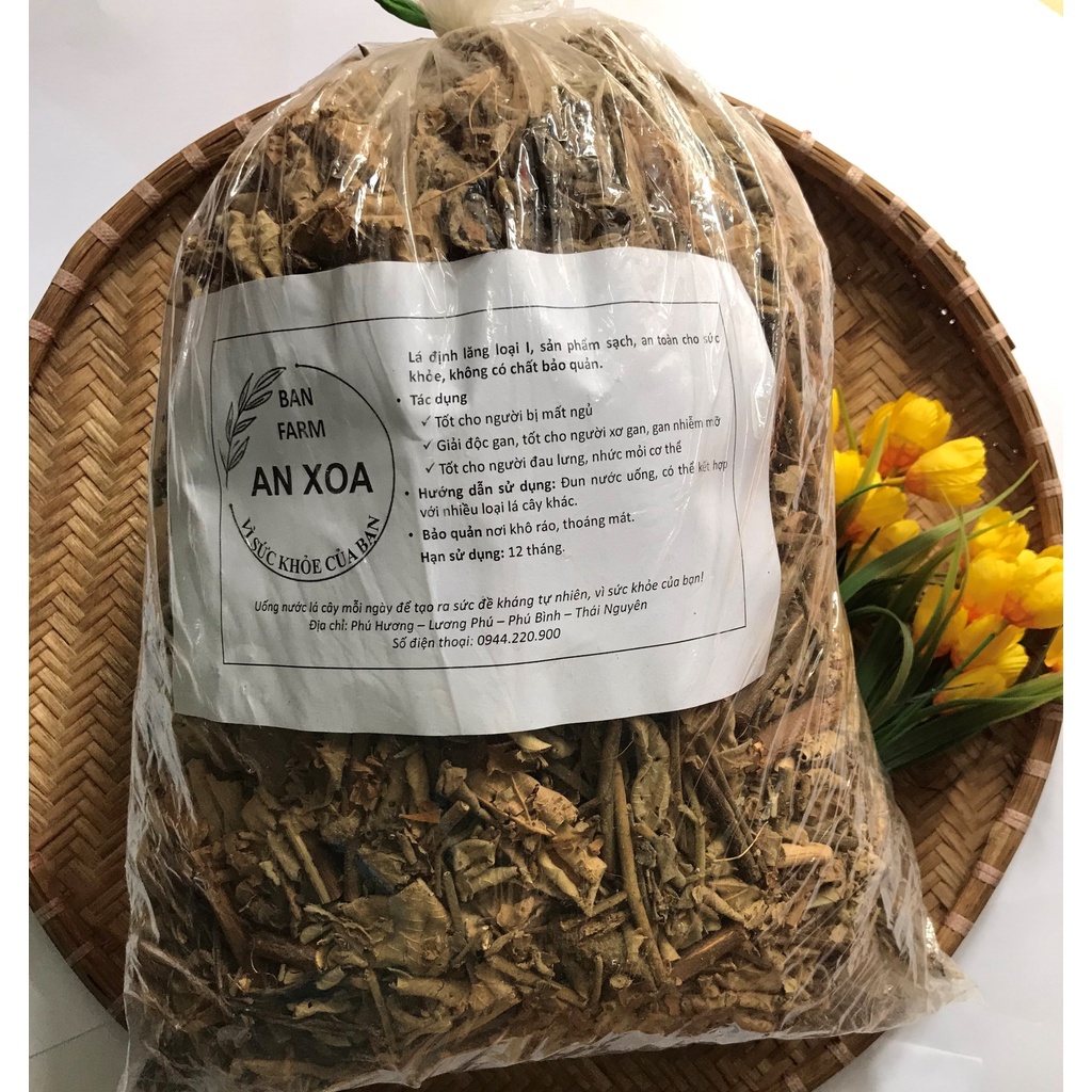 Lá an xoa khô Banfarm loại 1 - giải độc gan - ngủ tốt - gói 1kg